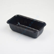 Disposable Plastic Tray for Food Black Plastic Microwave Food Container Matte